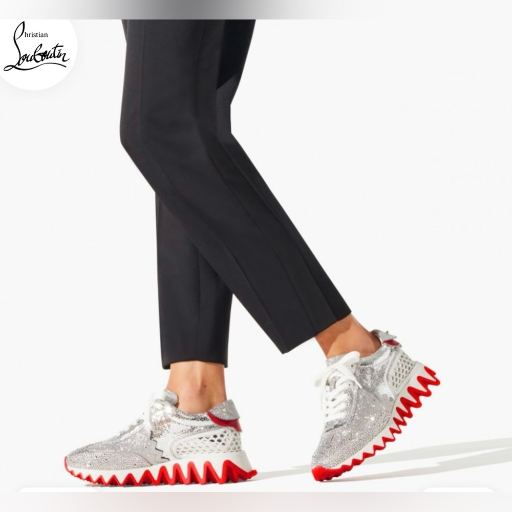 Sold out Christian Louboutin Loubishark Glittered  sneakers size 38 - Picture 13 of 16